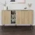 Clara Console Sideboard with Storage - Ash Green, Oak