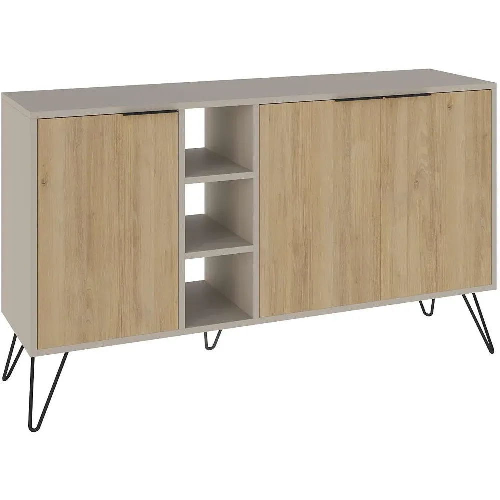 Clara Console Sideboard with Storage - Sandstone, Oak