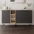 Clara Oak Console Sideboard - Anthracite