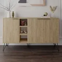 Clara Oak Console Sideboard - Cream