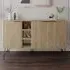 Clara Oak Console Sideboard - Cream