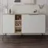 Clara Oak Console Sideboard Display Unit - White