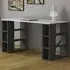 Colmar 6 Shelf Desk with Bookcase - White, Anthracite