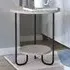 Corro Round End Table with Shelf - Grey
