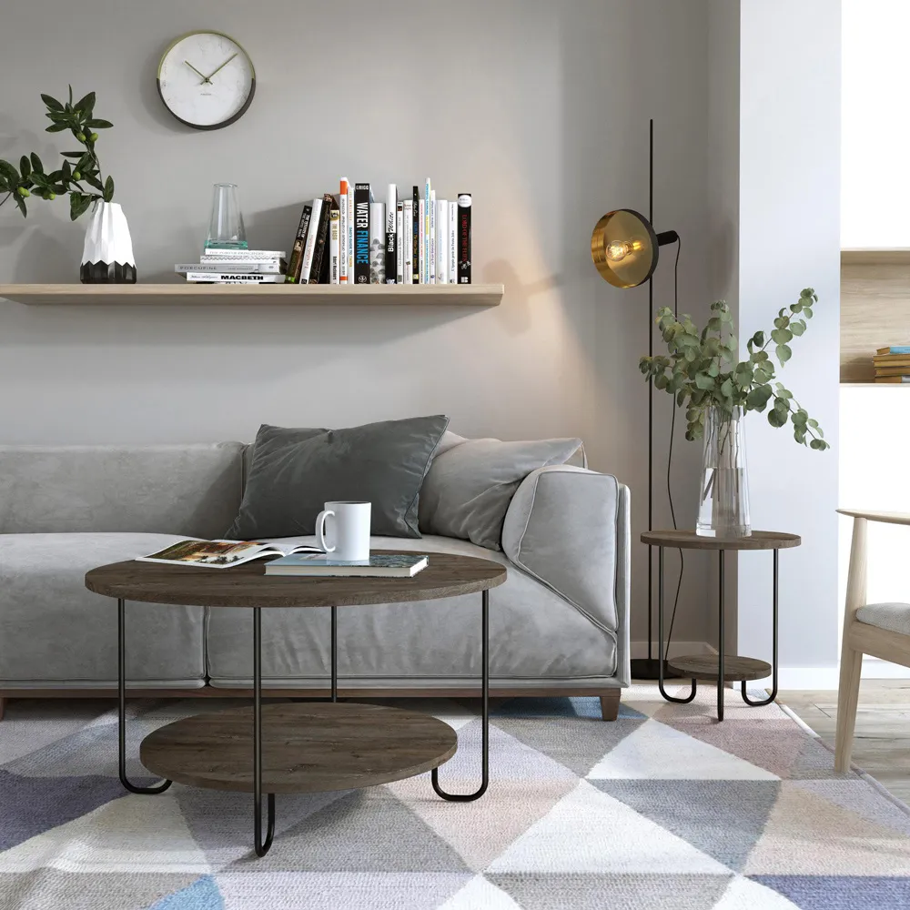 Corro Single Shelf Coffee Table - Brown