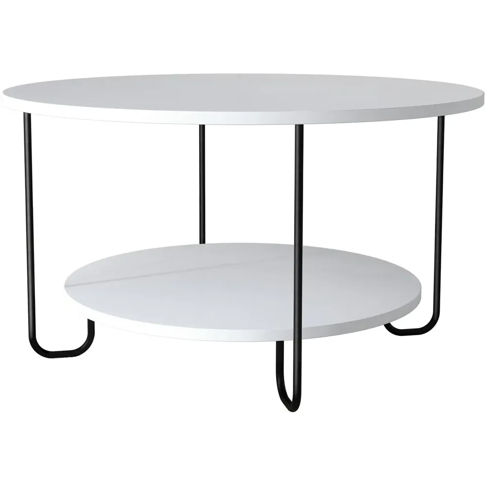 Corro Single Shelf Coffee Table - White