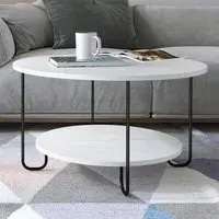 Corro Single Shelf Coffee Table - White
