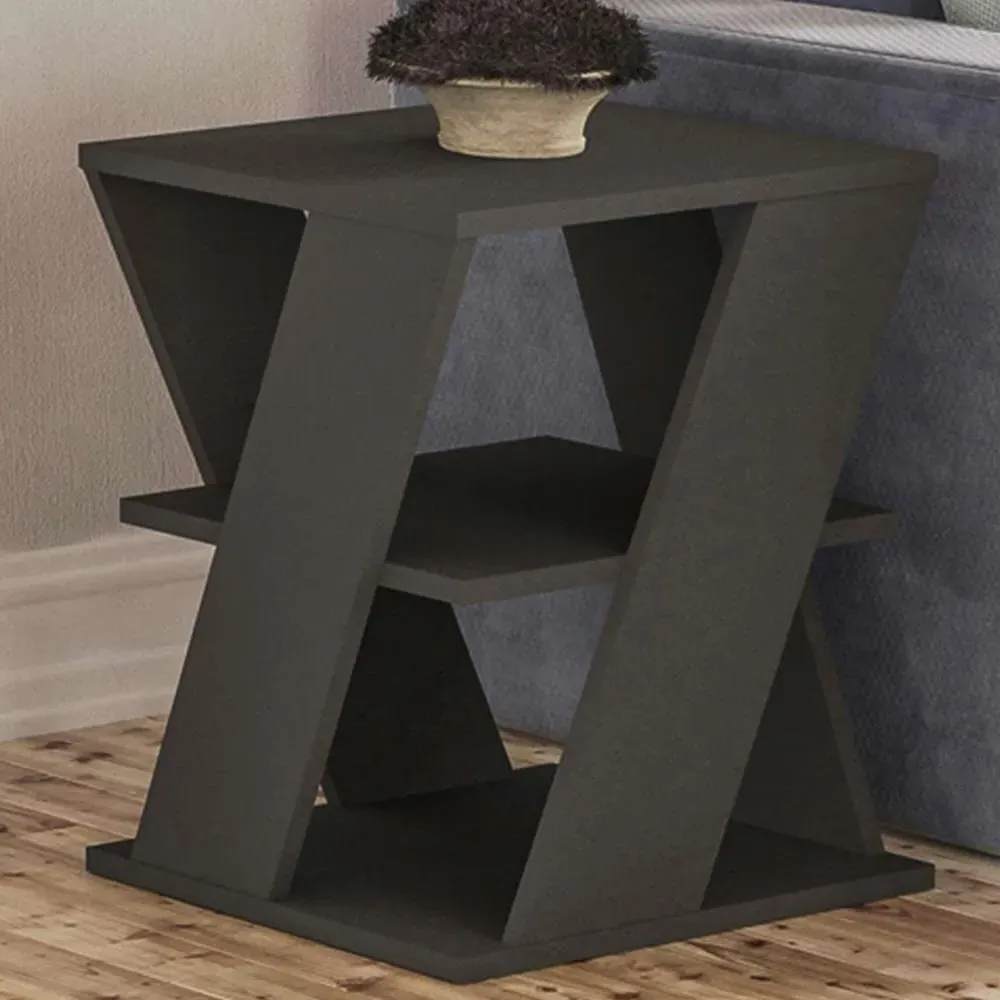 Cyclo 2 Shelf Coffee Table - Black