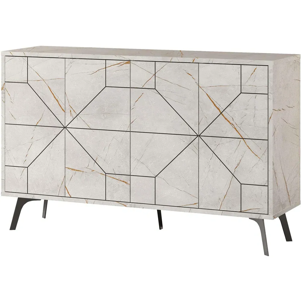 Dune 2 Door Sideboard - Grey, Marble Effect