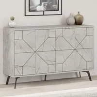 Dune 2 Door Sideboard - Grey, Marble Effect