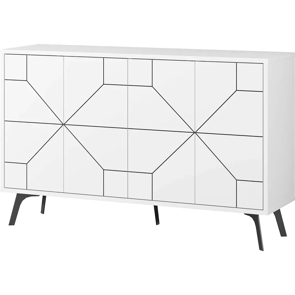 Dune 4 Door Console Sideboard - White