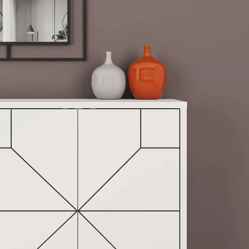 Dune 4 Door Console Sideboard - White