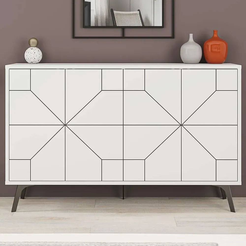 Dune 4 Door Console Sideboard - White image