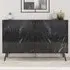 Dune 4 Door Sideboard - Black Marble Effect