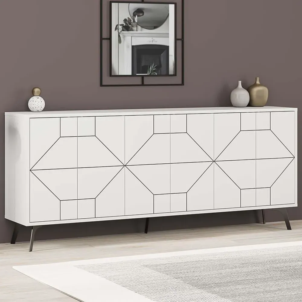 Dune 6 Door Console Table - White image