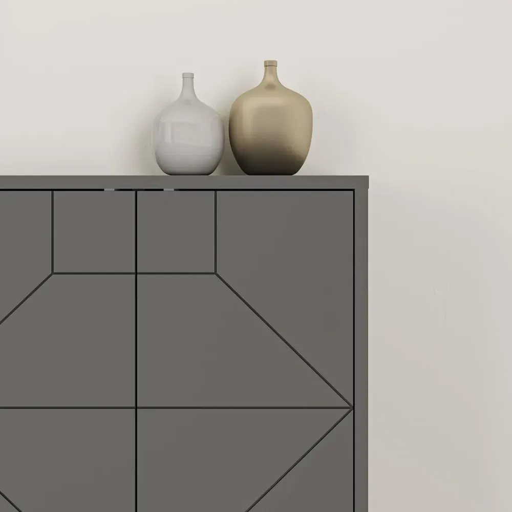 Dune 6 Door Sideboard - Black