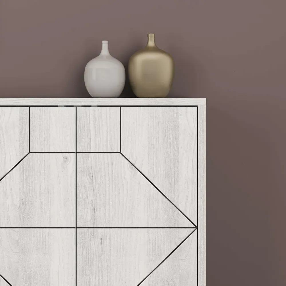 Dune 6 Door Sideboard - White