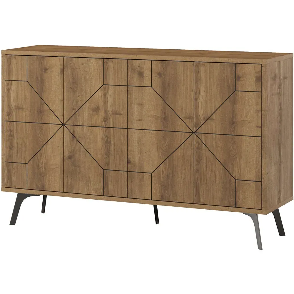 Dune Console Sideboard - Brown, Oak Effect