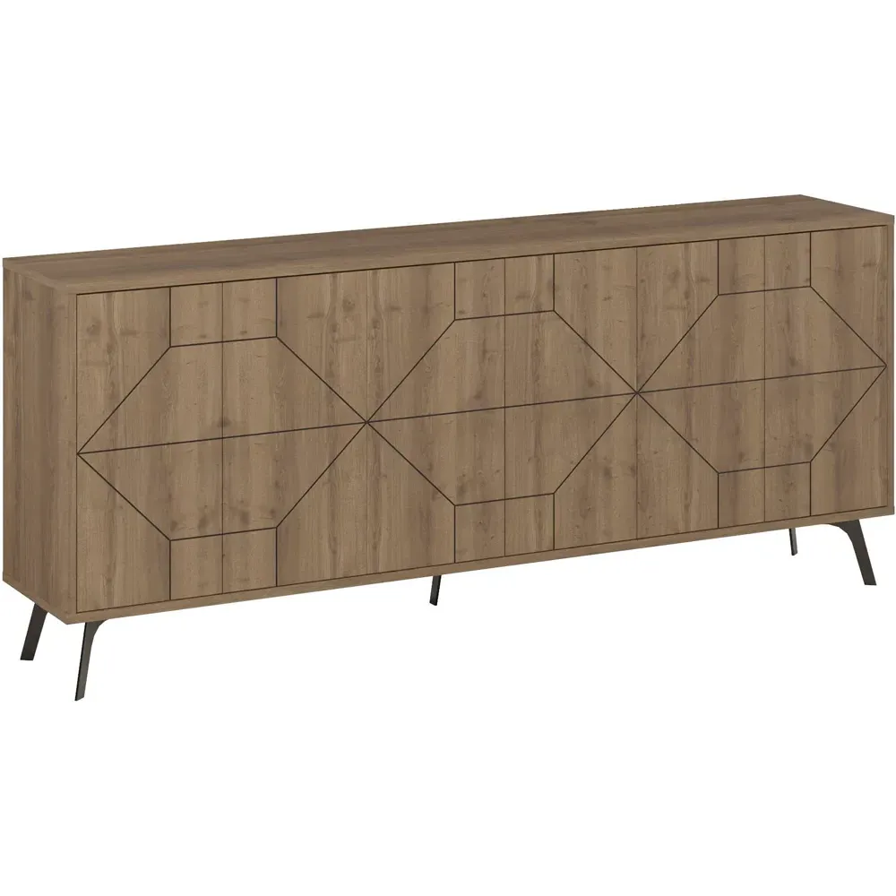 Dune Console Sideboard - Brown, Oak Effect