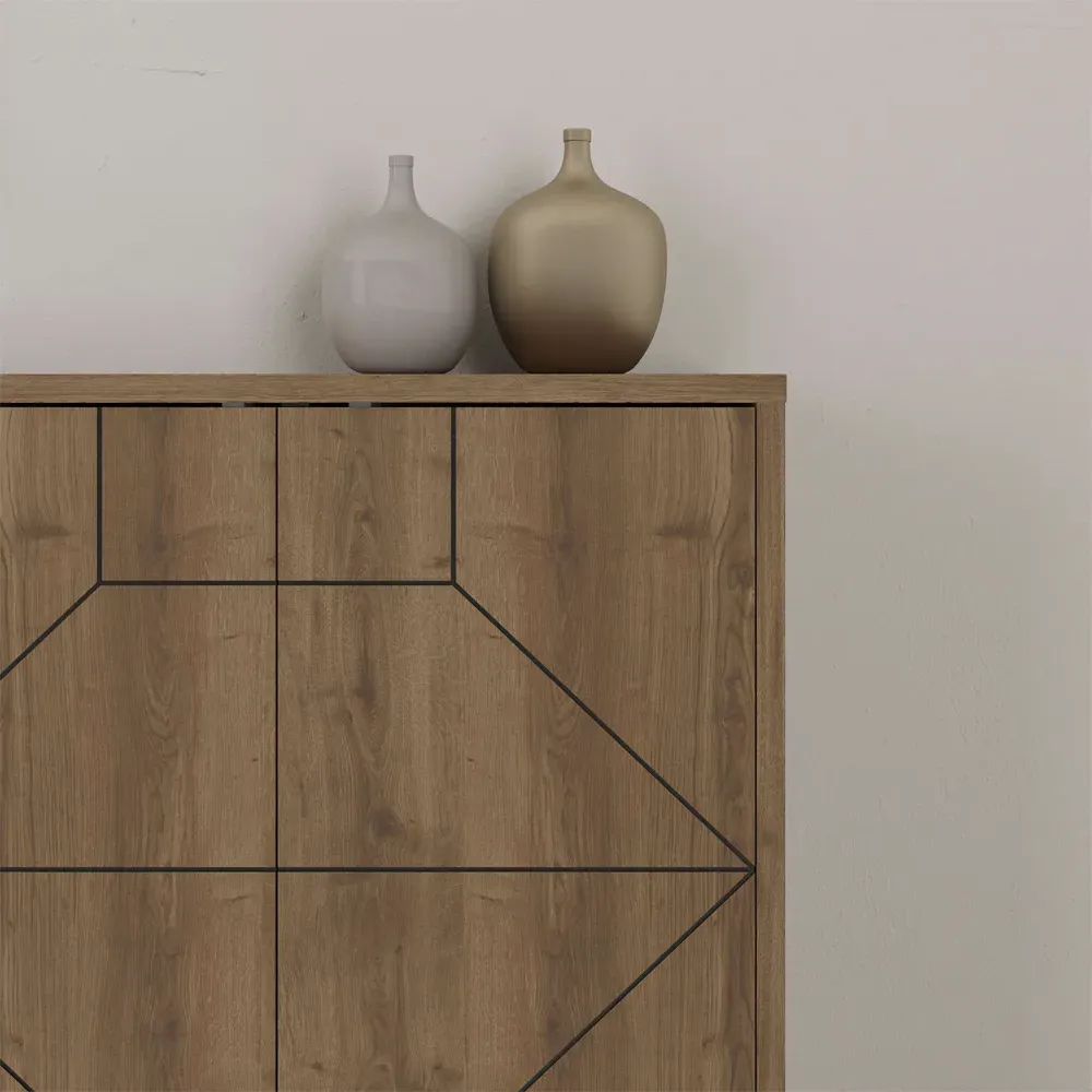 Dune Console Sideboard - Brown, Oak Effect