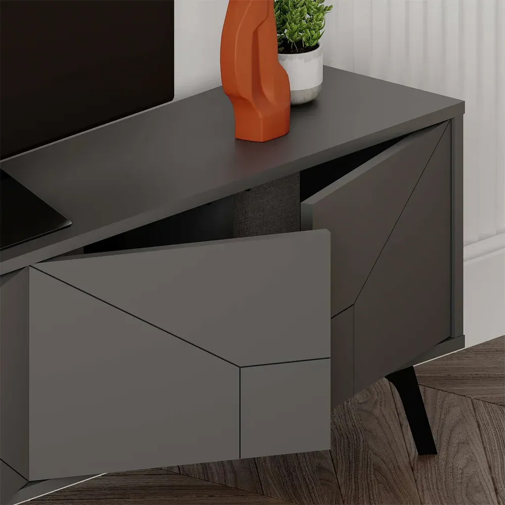 Dune TV Stand with 4 Doors - Anthracite