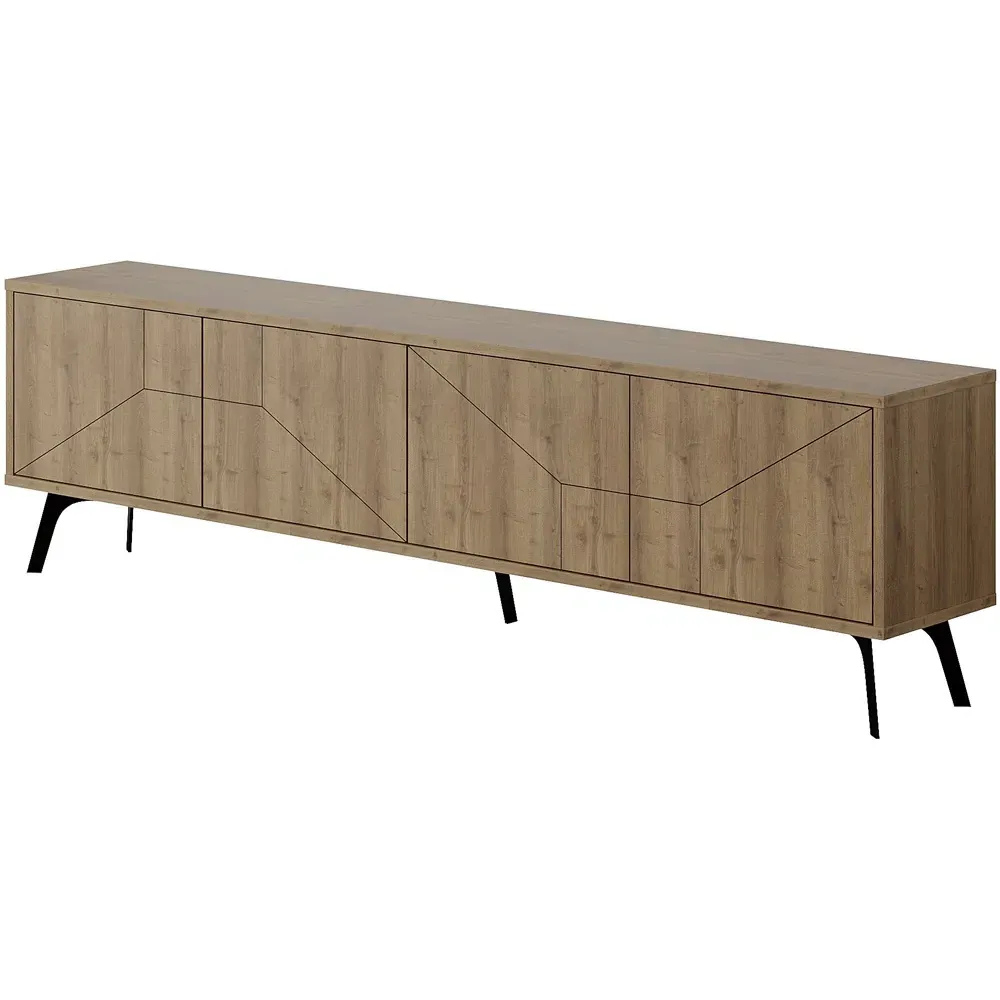 Dune TV Stand with 4 Doors - Dark Oak Effect