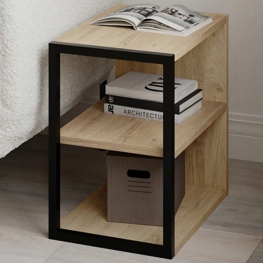 Echo 2 Shelf Side Table - Brown, Oak image