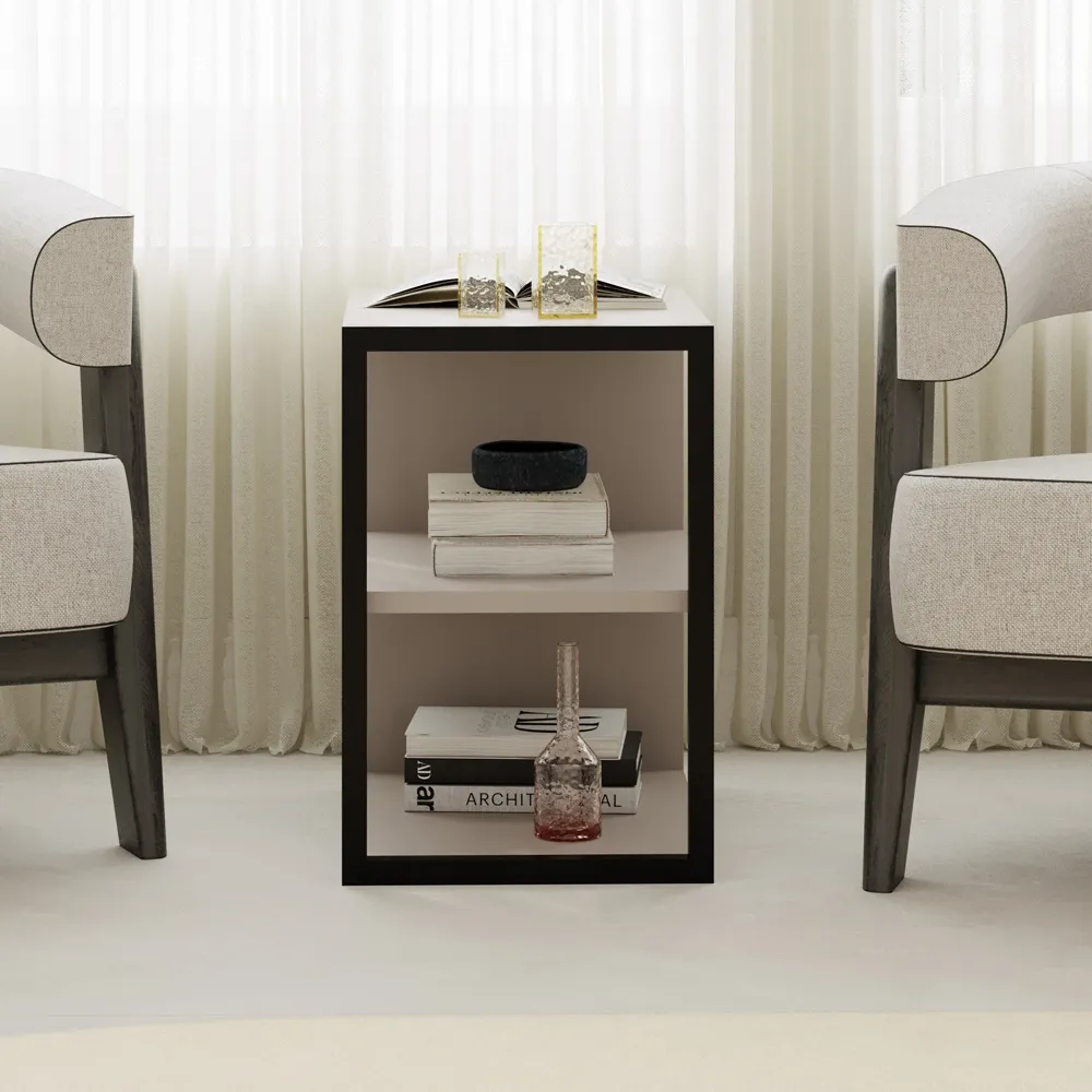 Echo 2 Shelf Side Table - Grey