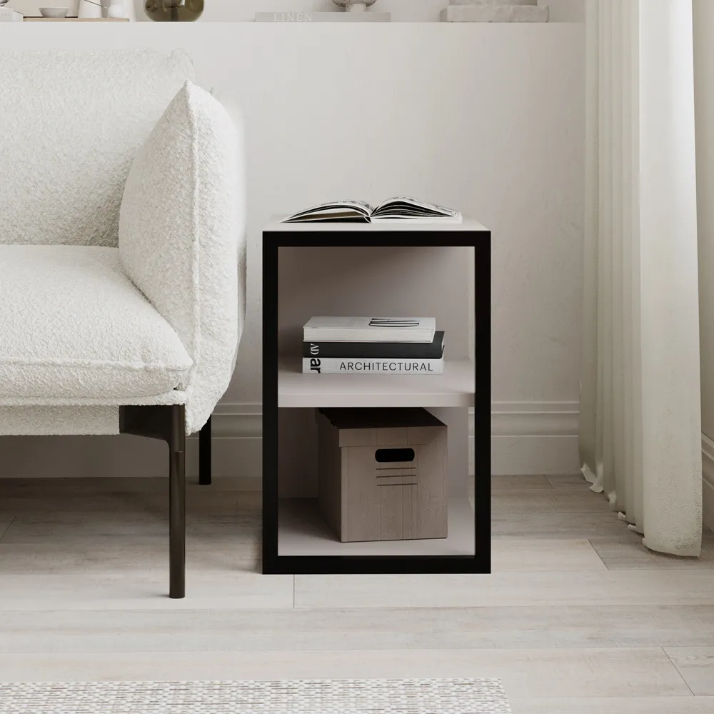 Echo 2 Shelf Side Table - Grey