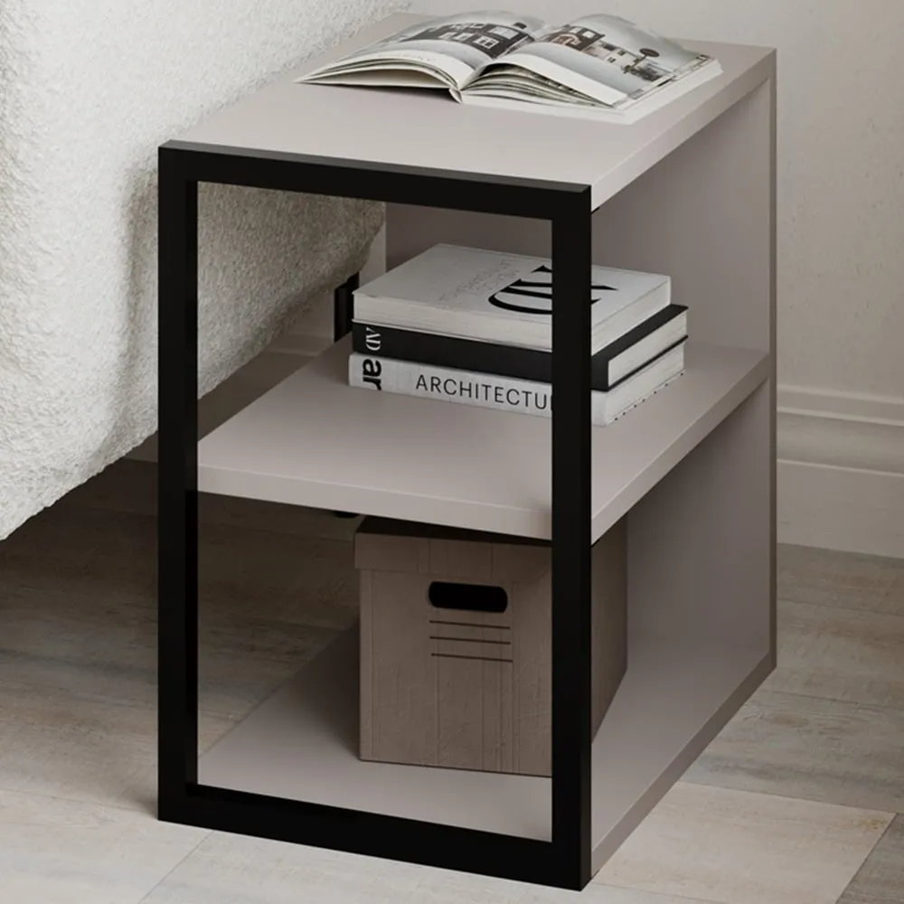 Echo 2 Shelf Side Table - Grey