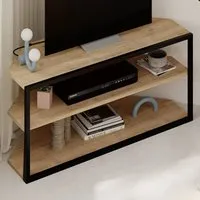 Echo 2 Shelf TV Unit - Brown, Metal