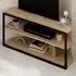 Echo 2 Shelf TV Unit - Brown, Metal