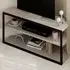 Echo 2 Shelf TV Unit - Grey, Metal