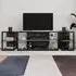 Echo 2 Shelf TV Unit with 2 Side Tables - Grey, Metal