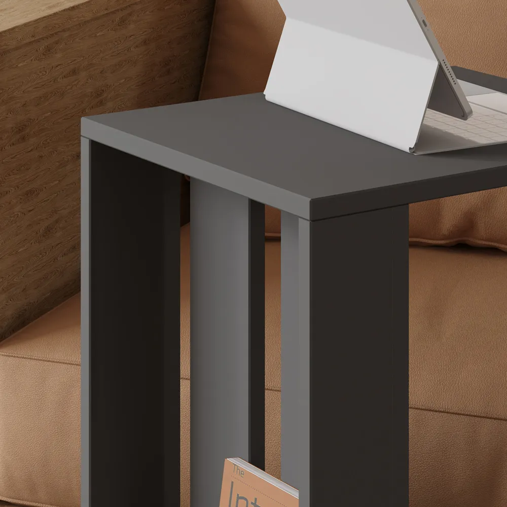 Edi C Sofa Table with Storage - Black