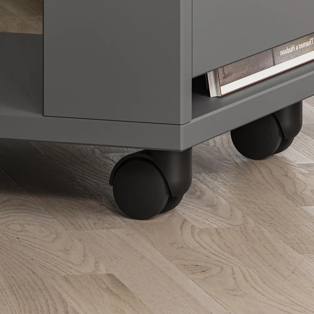 Edi C Sofa Table with Storage - Black