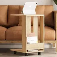 Edi C Sofa Table with Storage - Oak