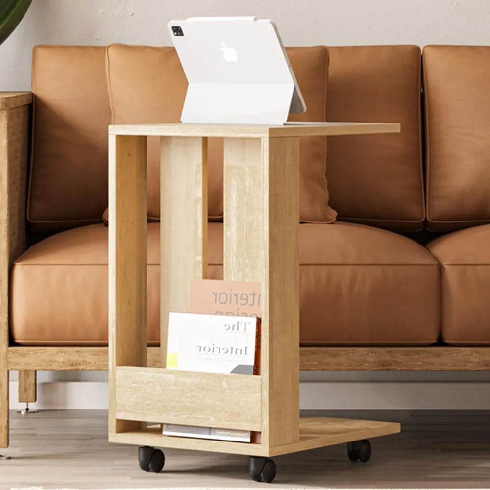 Edi C Sofa Table with Storage - Oak