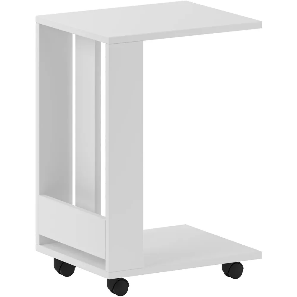 Edi C Sofa Table with Storage - White