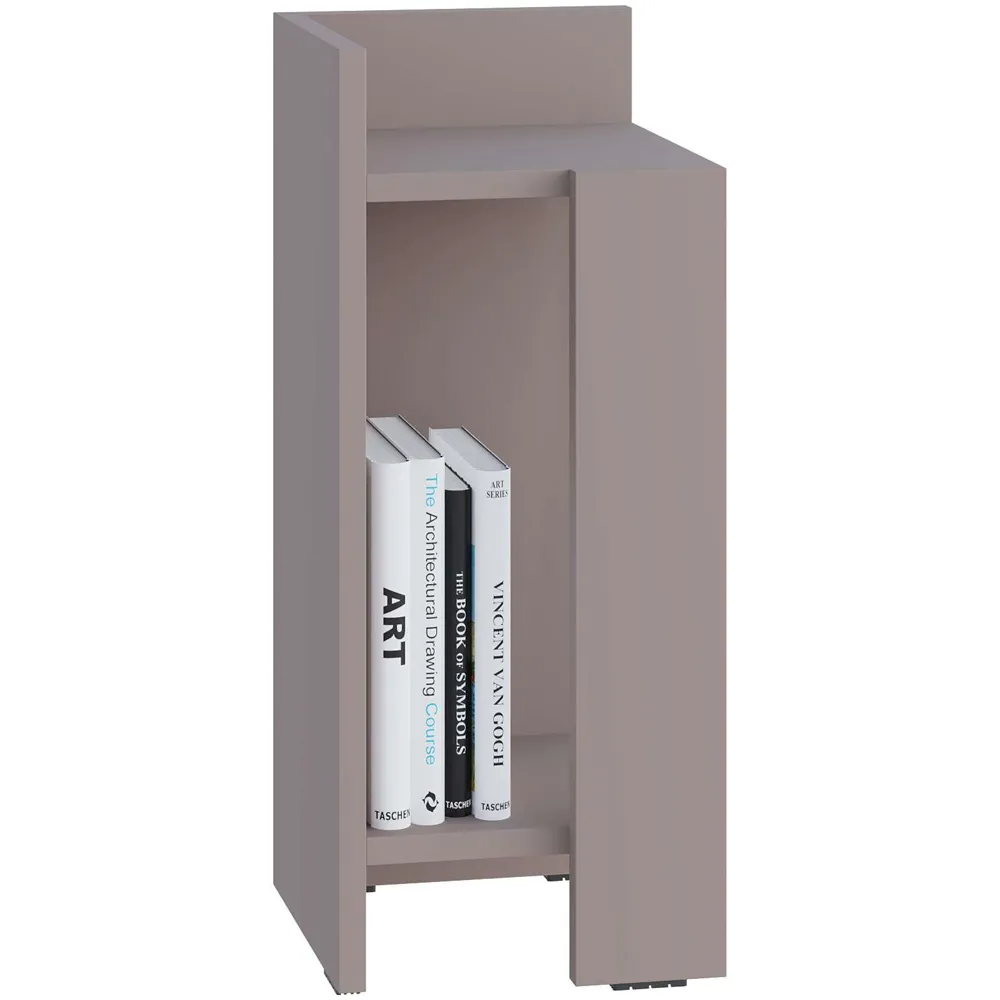 Elos 2 Shelf Left Module Bedside Table - Grey