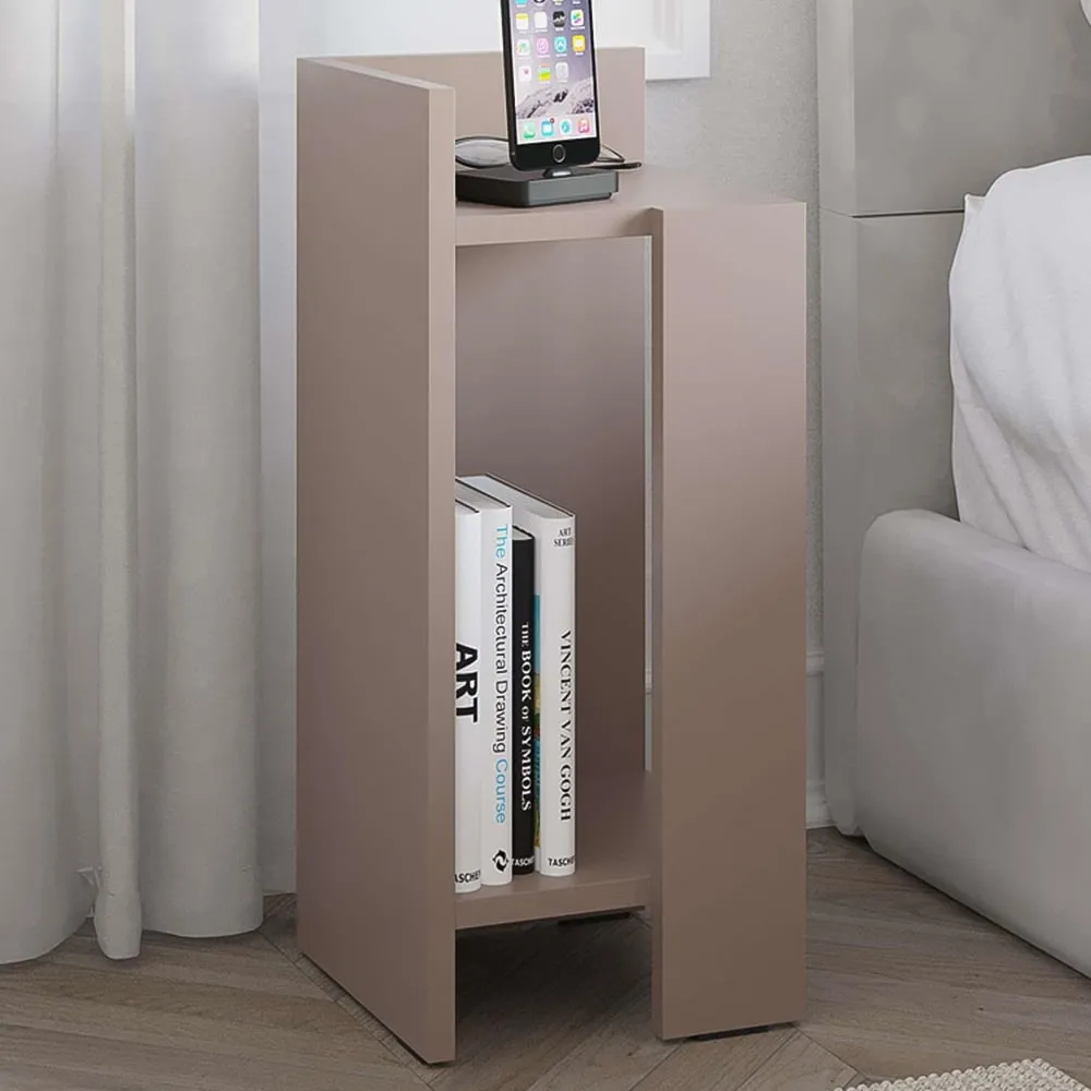Elos 2 Shelf Left Module Bedside Table - Grey image