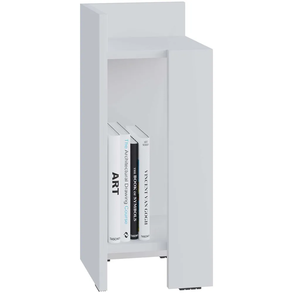 Elos 2 Shelf Left Module Bedside Table - White