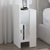 Elos 2 Shelf Left Module Bedside Table - White