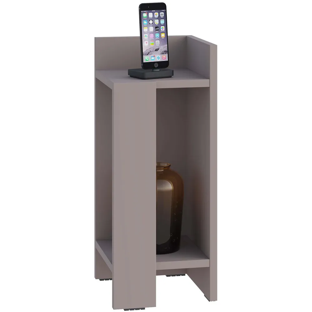 Elos 2 Shelf Right Module Bedside Table - Grey