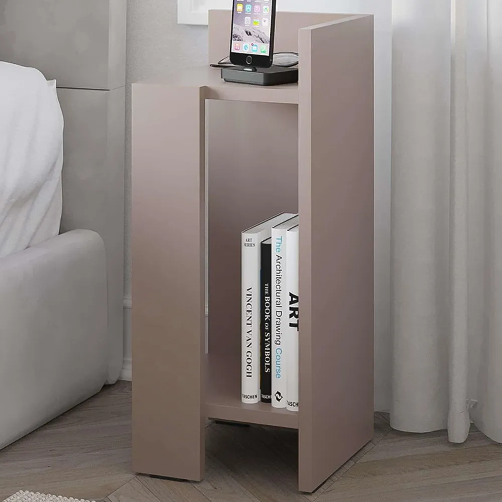 Elos 2 Shelf Right Module Bedside Table - Grey