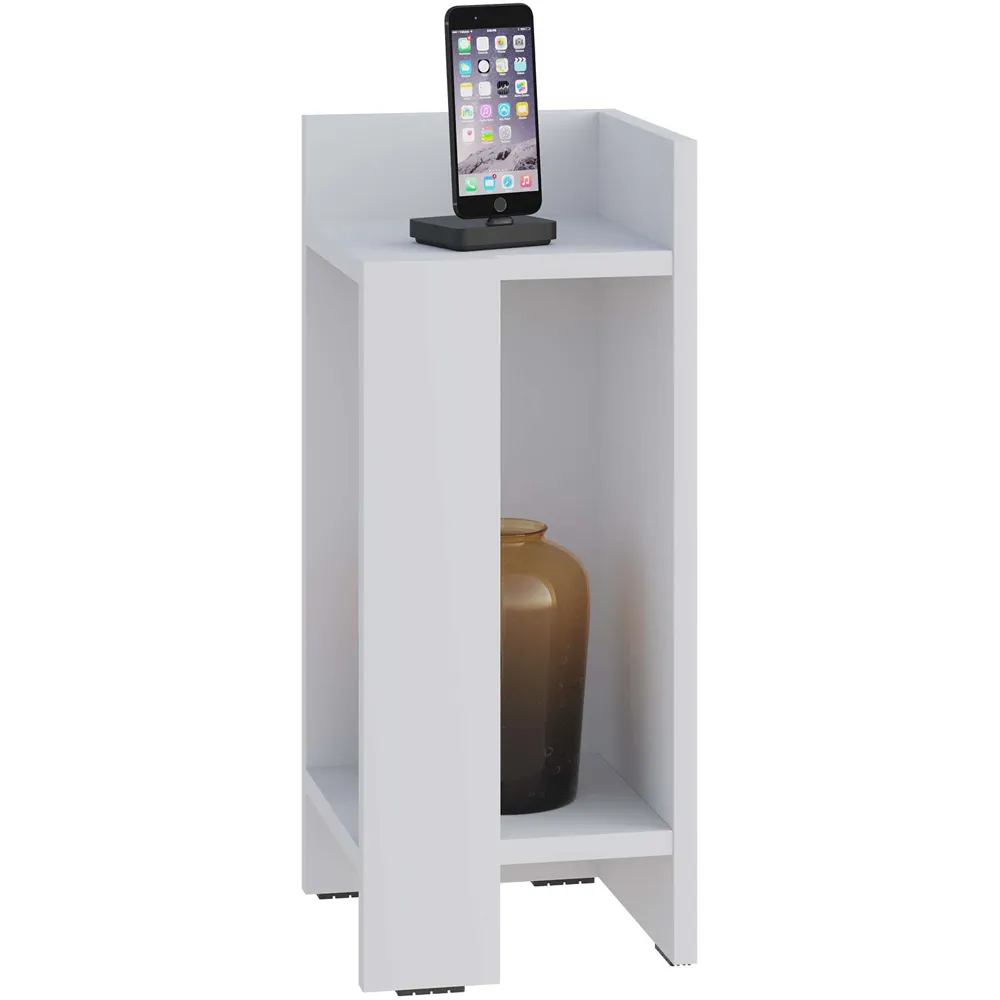 Elos 2 Shelf Right Module Bedside Table - White