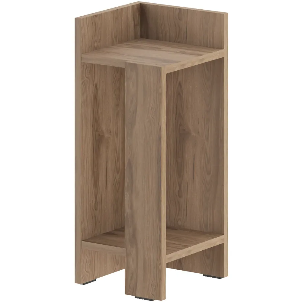 Elos Left Side Open Shelf Nightstand - Brown