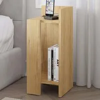 Elos Right Module Bedside Table with Storage - Cream, Oak