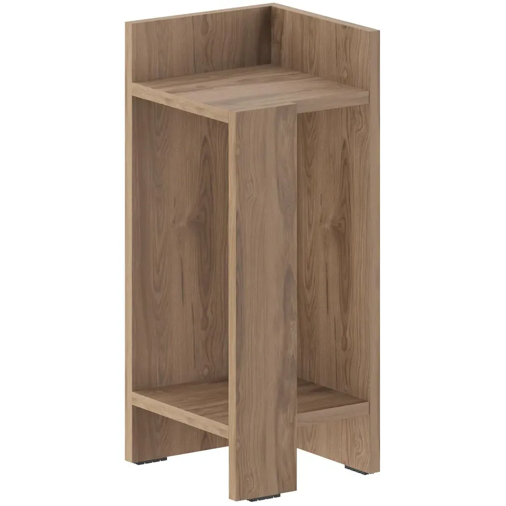 Elos Right Side Open Shelf Nightstand - Brown