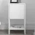 Ema Single Door Bedside Table with Storage - White